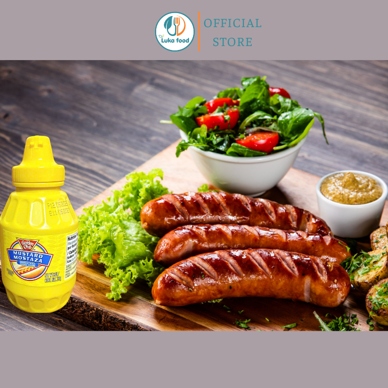 Mù Tạt Vàng Crystal Nhật Bản (227g/454g) - Vị Cay Nhẹ, Thơm Nồng, Sốt Mustard Chấm Xúc Xích, Bít Tết Luka Food
