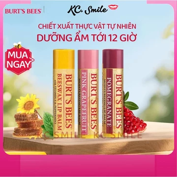 Son dưỡng môi Burt’s Bees 4.25g – Beeswax Lip Balm dưỡng ẩm môi, Lựu, Bưởi hồng, Mật ong