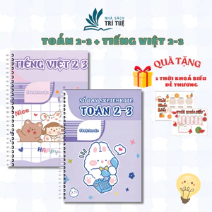 Combo sổ tay sketchnote Toán và Tiếng Việt 2 -3