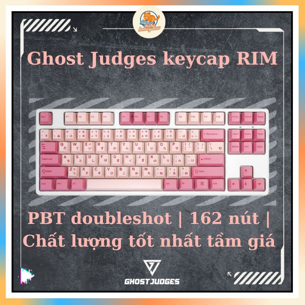⌨️ Keycap Ghost Judges – GJ RIM Song Ngữ Nhật 🇯🇵 | 162 nút ...