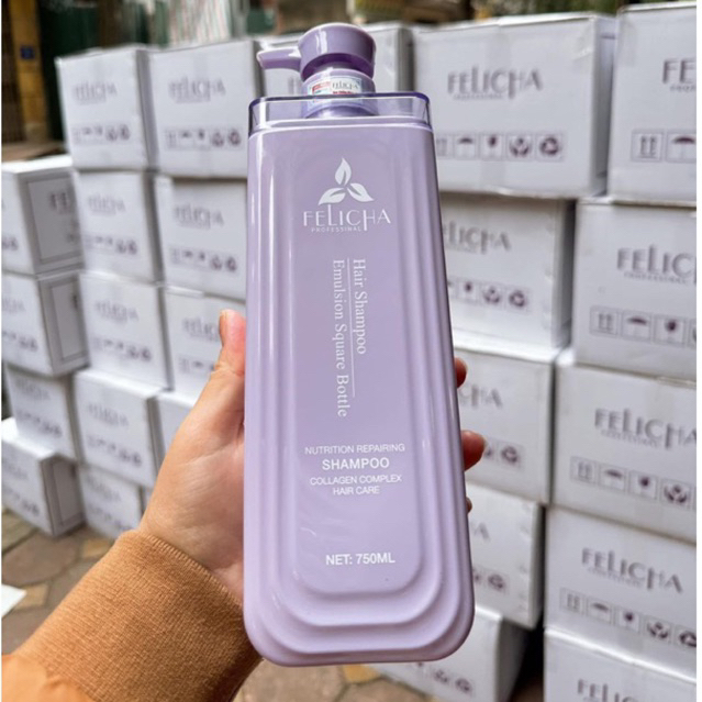 [ Chính Hãng ] Dầu gội  Felicha 750ml dưỡng tóc phục hồi và chăm sóc tóc