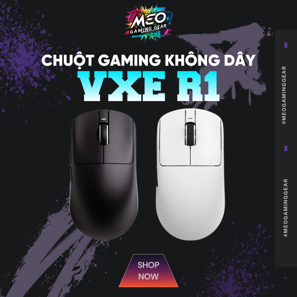 Chuột Gaming Không Dây VXE R1SE | PRO MAX - Chip PAW3395 - Chuột không ...