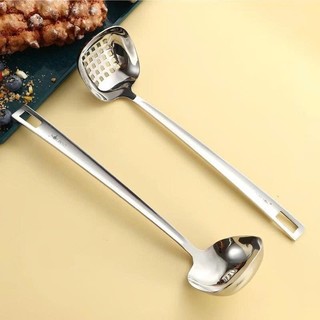 Muôi inox Oyatton dáng vuông [371] muôi lẩu cán dài 30cm, inox 316NDT, muôi canh vuông