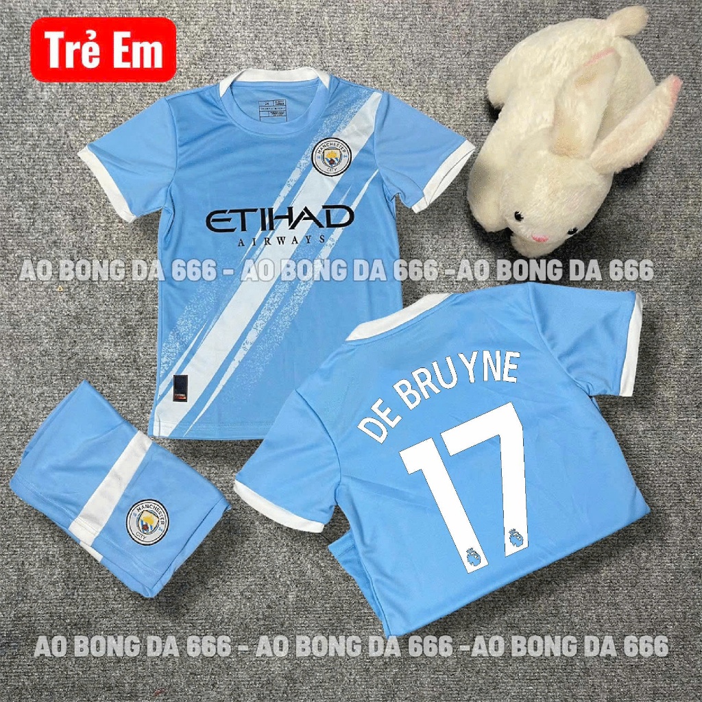 Áo Bóng Đá, Áo Đá Banh Trẻ Em CLB Manchester City Sân Nhà 2025/26 - Vải Mè Thái Cao Cấp