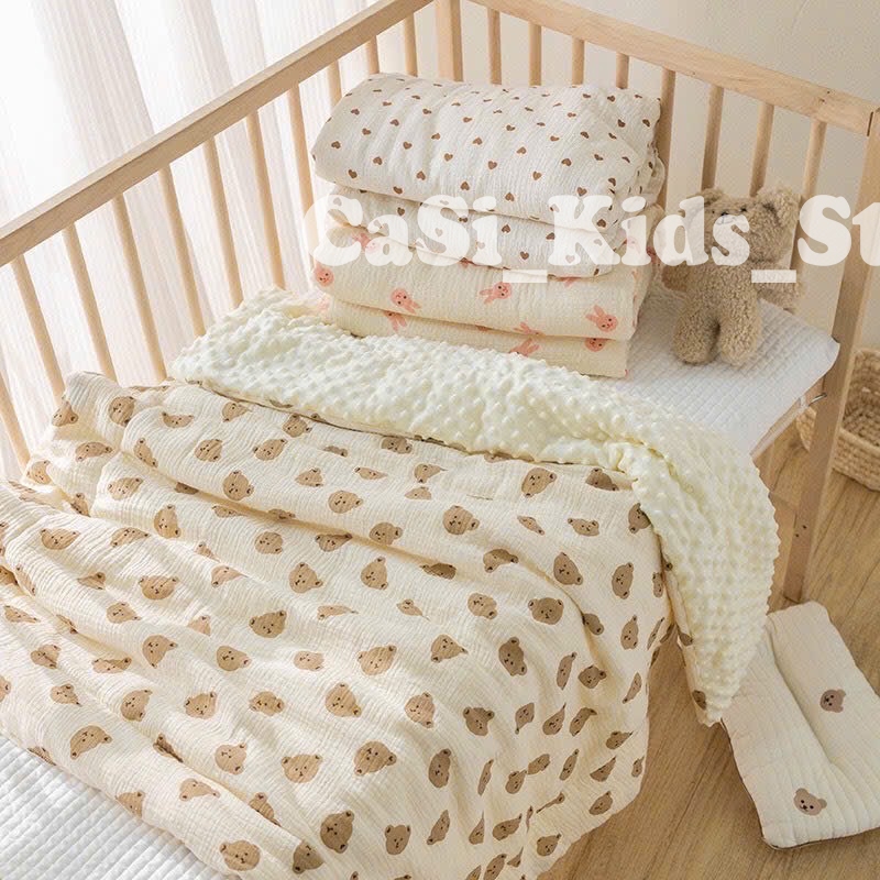 Chăn cho bé xô muslin hạt đậu mền mại với kích thước 80x100cm nhiều họa tiết CaSi