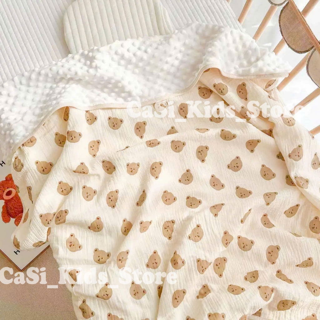 Chăn cho bé xô muslin hạt đậu mền mại với kích thước 80x100cm nhiều họa tiết CaSi