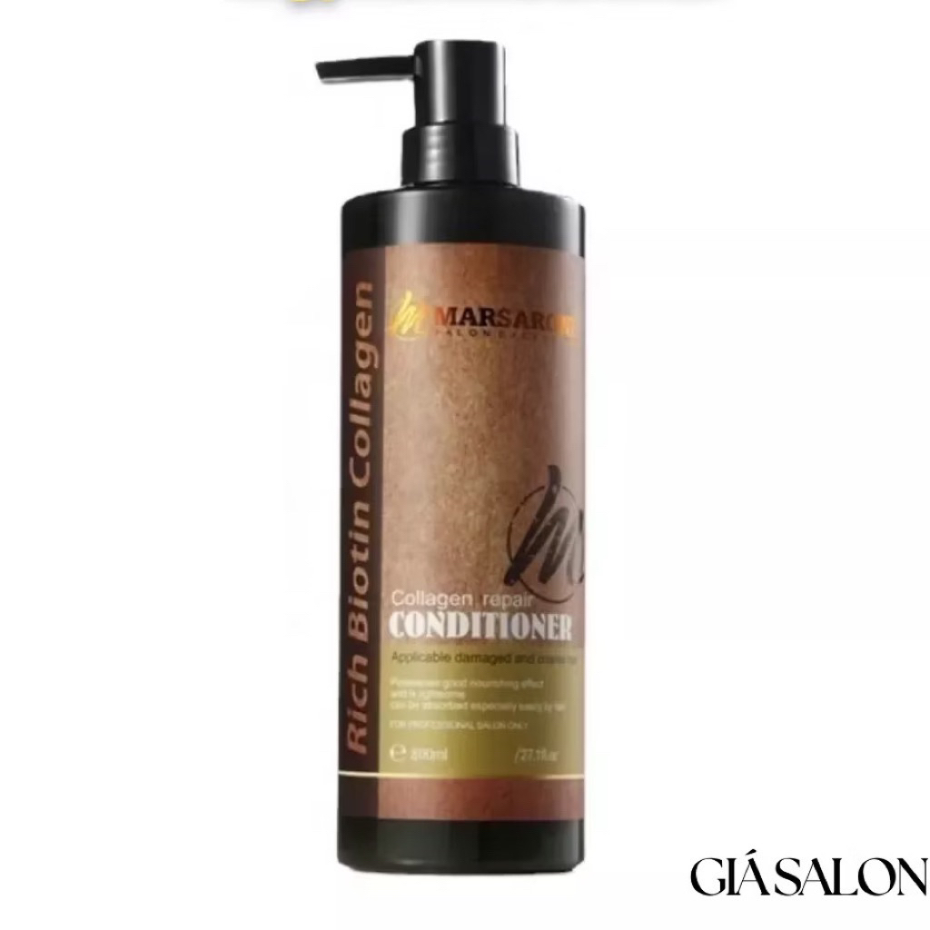Masaroni Bộ Sản Phẩm Dầu Gội & Xả Hấp Collagen 800ml Dành Cho Mọi Loại Tóc Giữ Ẩm Suôn Mượt Với Vitamin Complex