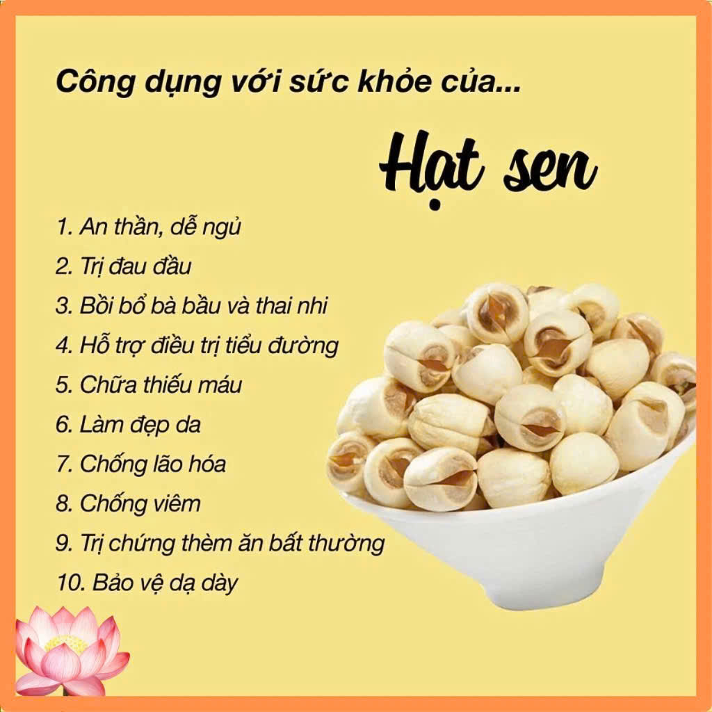 Mứt hạt sen Huế đặc biệt nhà làm chuẩn ngon, mứt sen Tết ít đường, thơm, bở bùi, 500g/1kg, HTC Food