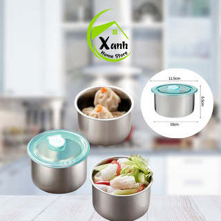 Hộp Inox Chữ Nhật Bảo Quản Thực Phẩm Có Nắp Đạy GD45 - Hộp Tròn Bảo Quản Thực Phẩm Giữ Nhiệt