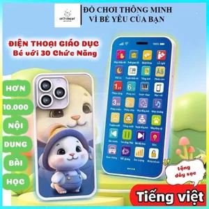 Điện Thoại Đồ Chơi Thông Minh Giáo Dục Bé Phiên Bản Tiếng Việt Kèm Dây Sạc Type C