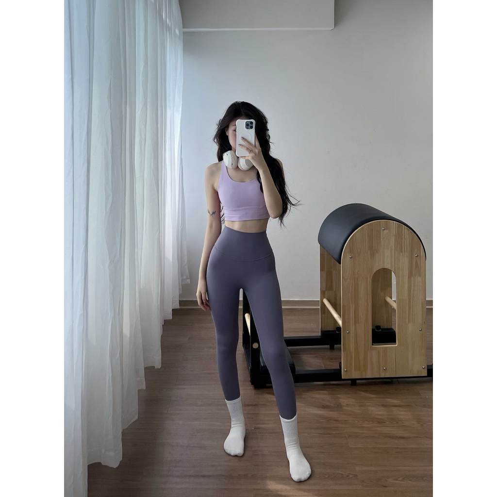 Set đồ tập gym yoga FitHer đan dây lưng chắc chắn kèm mút ngực
