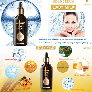 Serum Dưỡng Trắng Ngăn Ngừa Nám Mụn Gold Serum - Baby Milk 100ml - Hàng Hiệu Cao Thiên Nhi