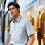 Áo sơ mi nam trung niên PTK AGD99, sơ mi nam trung niên cộc tay chất liệu vải lụa mát tay mặc đi làm đi chơi