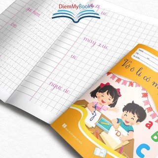 Bộ 3 Quyển Vở Ô Ly Có Mẫu Chữ Cỡ Chữ To + Nhỏ Dành Cho Bé Chuẩn Bị Lên Lớp 1