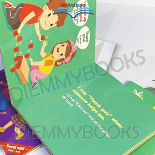 Sách - Bộ 6 Quyển Cùng Con Rèn Luyện Kĩ Năng Giao Tiếp Ứng Xử Song Ngữ Anh - Việt.Kỹ Năng Sống Cho Bé Từ 2-6 Tuổi