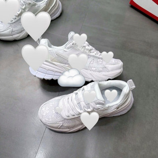 Giày thể thao tenis pickleball thời trang bigsize nữ v2 màu trắng trái tim siêu êm nhẹ, sneaker running shoes cao cấp