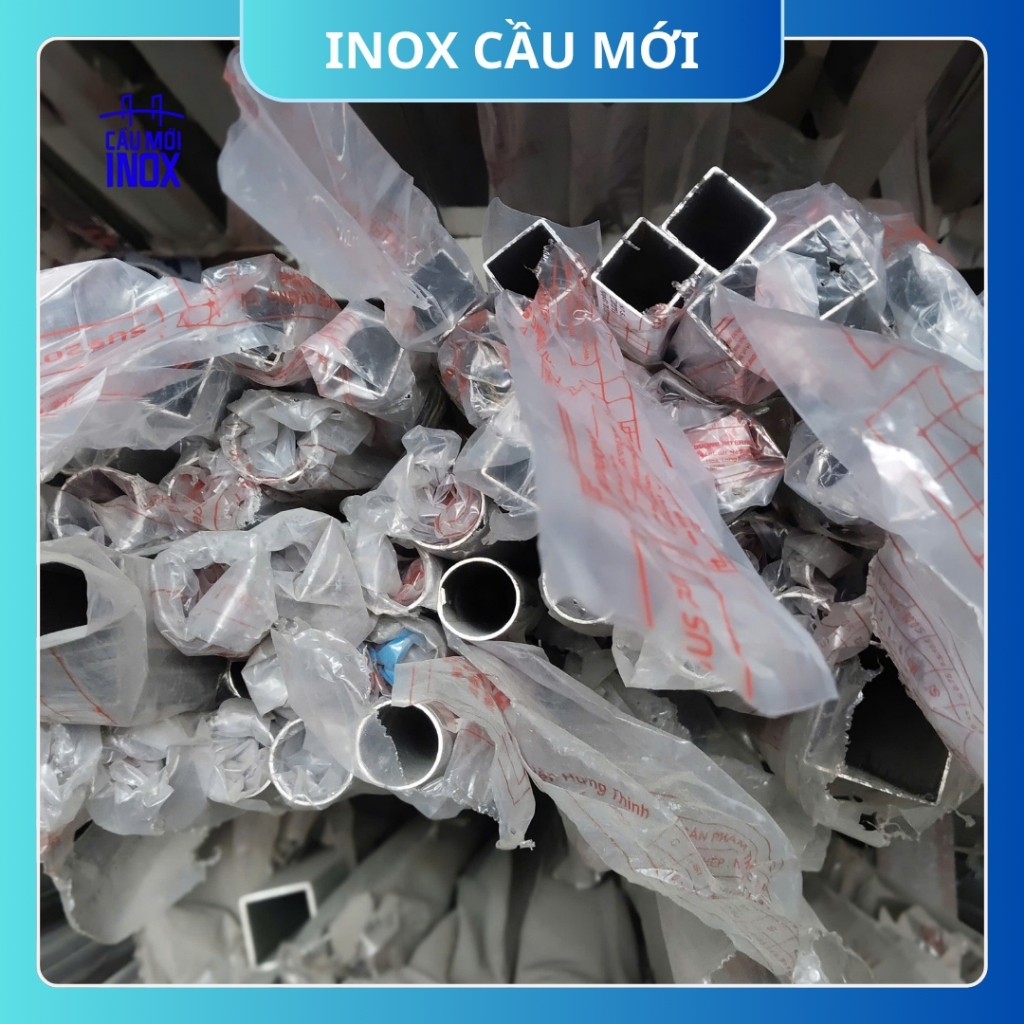 Ống inox tròn 201 phi 42.7 mm, độ dày 1.2 mm/1.5 mm, chiều dài 0.5m/1m/1m2/1m5