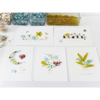 Tranh đá Bình Yên Xanh - Tranh handmade dùng để Decor phòng, làm Quà tặng Ý Nghĩa, kích thước 20x20