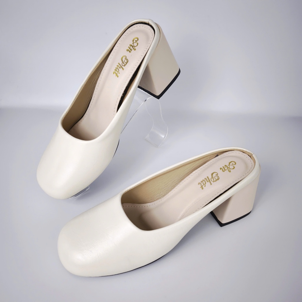 Giày sục nữ da thật cao cấp AN PHÁT 7cm - Sục Nữ Trung NIên