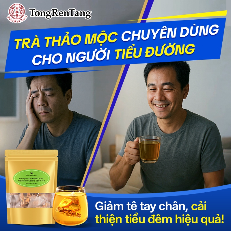 Tong Ren Tang Trà Thảo Mộc Cho Người Tiểu Đường – Ổn Định Đường Huyết,Giảm Khát Nước,Đi Tiểu Nhiều