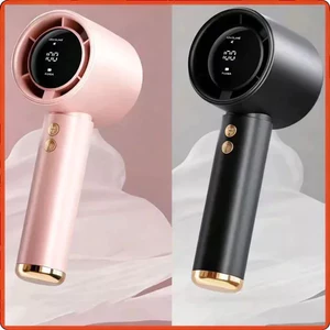 Quạt cầm tay mini, thiết kế tiện lợi, chế độ sạc gió mạnh, điều chỉnh tốc độ gió có hiển thị số.