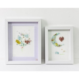 Tranh đá Bình Yên Xanh - Tranh handmade dùng để Decor phòng, làm Quà tặng Ý Nghĩa, kích thước 20x20