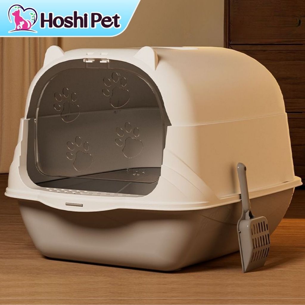 Nhà vệ sinh cho mèo size lớn Hoshi Pet NVS05 - khay cát vệ sinh cho mèo size lớn có cửa