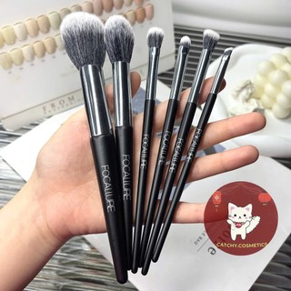 [FOCALLURE] Bộ 6 Cọ Trang Điểm FOCALLURE Đen Lông Mềm Mại (FA-70#A)