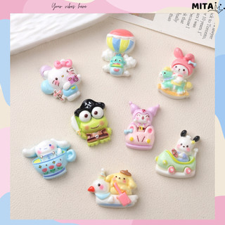 Set 8 charm 3D chủ đề Sanri0 hoạt hình DIY Mita gắn Dép Sục, Cá Sấu JBM-06