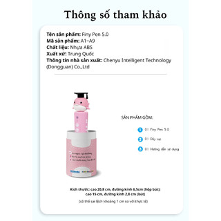 Bút chấm đọc Finypen 5.0 màu xanh - Bút chấm đọc thông minh giúp bé học song ngữ Anh Việt - Kèm bộ học liệu