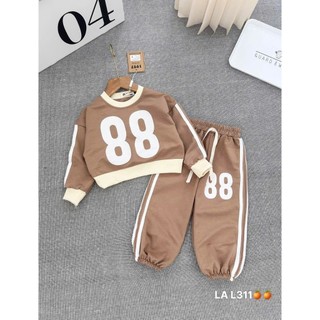BỘ NỈ DÀI TAY BÉ GÁI 88