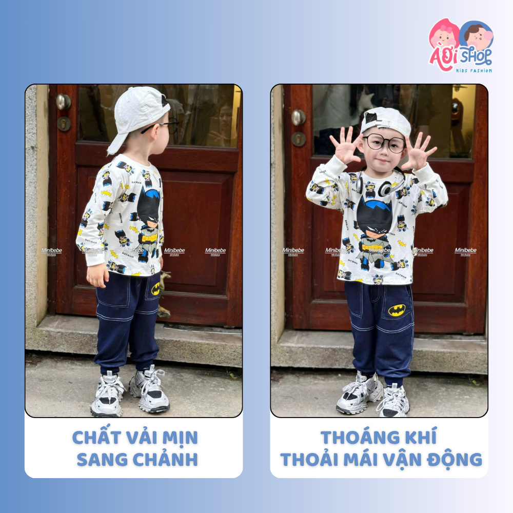 [À ƠI SHOP] C83- bộ dài batman cả áo - a210.359