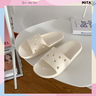Dép quai ngang đế thấp 2cm Xixitiao dễ thương chống trơn trượt, dép đi trong nhà Mita CS-110