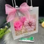 🎀🎀Túi giấy ô kính kèm rơm + hoa lụa + Nơ trang trí đựng quà tặng , phụ kiện , yến , bánh kẹo.... Cực sang chảnh🎀🎀