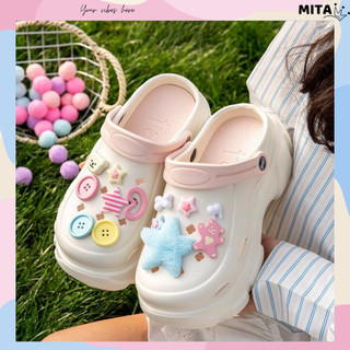Dép sục nữ đế cao 7 cm kèm 13 charm Ngôi sao cá tính năng động Mita CS-107