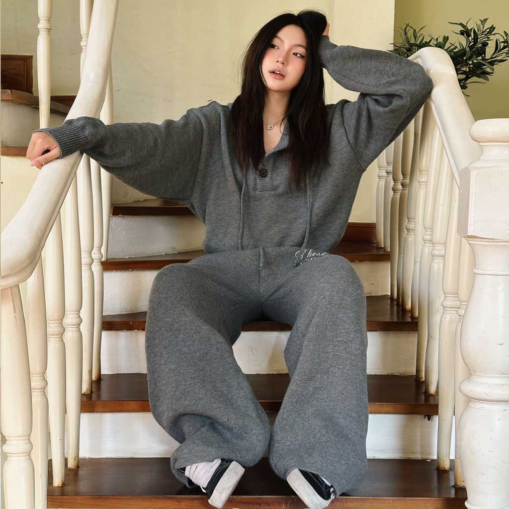 Slick - Hoodie Len Basic Dệt Kim Lông Cừu Merino Cao Cấp - The Slick Way  UNISEX | BigBuy360 - bigbuy360.vn