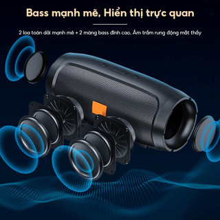 Loa bluetooth nghe nhạc mini GrownTech charge 3+ mini 10W chống nước vỏ nhôm cao cấp
