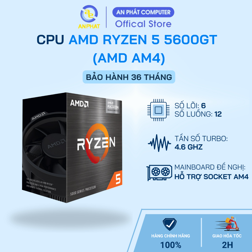 Chip máy tính - CPU AMD Ryzen 5 5600GT AM4 (HÀNG CHÍNH HÃNG | BẢO HÀNH ...