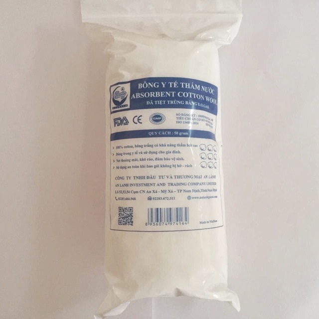 Bông cân y tế An Lành - Cuộn 1kg bông - Bông y tế thấm nước