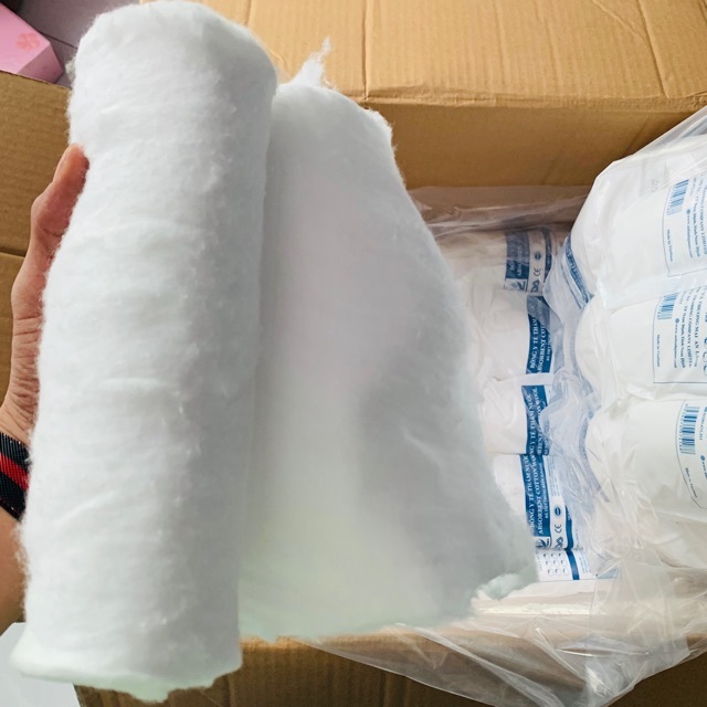 Bông cân y tế An Lành - Cuộn 1kg bông - Bông y tế thấm nước