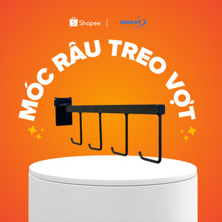 [MÓC RÂU CÀI KỆ LƯỚI] Móc treo vợt cầu lông/vợt pickleball/vợt tennis/quần áo/balo 4 râu nhỏ