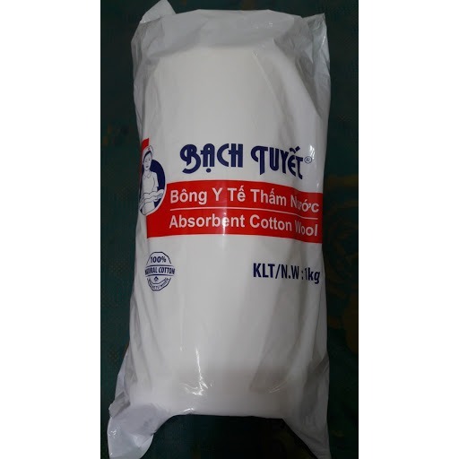 Bông cuộn Bạch Tuyết, Cuộn 1kg bông, Bông cuộn thấm nước y tế