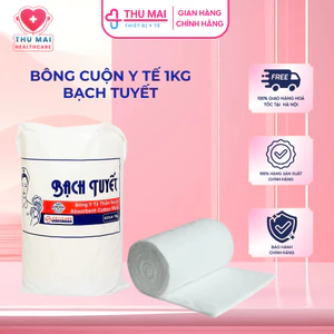 Bông cuộn Bạch Tuyết, Cuộn 1kg bông, Bông cuộn thấm nước y tế