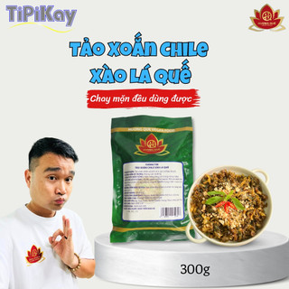 [Hỏa Tốc HCM_Đông Lạnh]  Tảo Xoắn Chile Xào Lá Quế 300g - Chay Mặn Đều Dùng Được - Tipikay shop