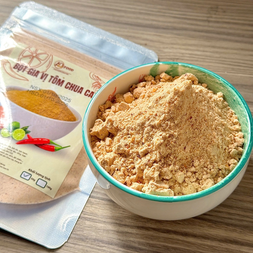 50g Bột gia vị tôm chua cay ADFOOD –Dễ dùng để chấm, gia vị lẩu chua và trang trí món ăn