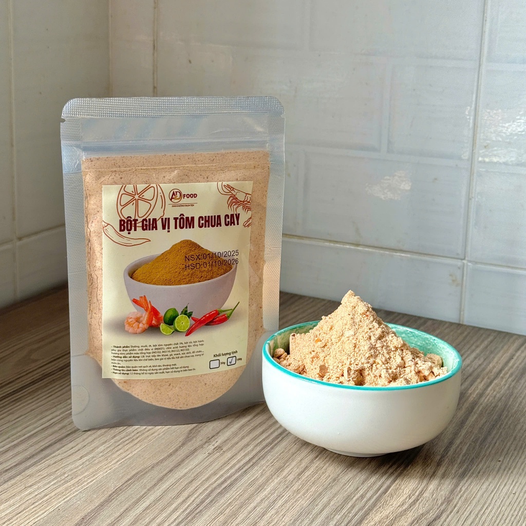 50g Bột gia vị tôm chua cay ADFOOD –Dễ dùng để chấm, gia vị lẩu chua và trang trí món ăn