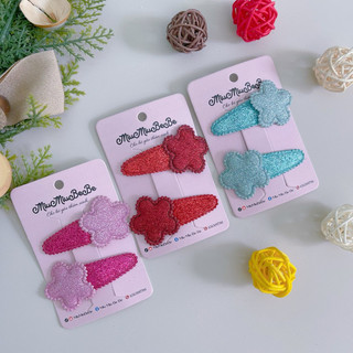 Set kẹp hoa kim tuyến lấp lánh cho bé