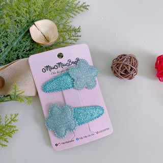 Set kẹp hoa kim tuyến lấp lánh cho bé