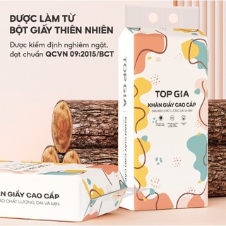 [Combo Nhà gọn-Tiết kiệm] Thùng 10bịch giấy ăn sương mai bịch lớn và 4 bịch giấy rút TopGia cao cấp