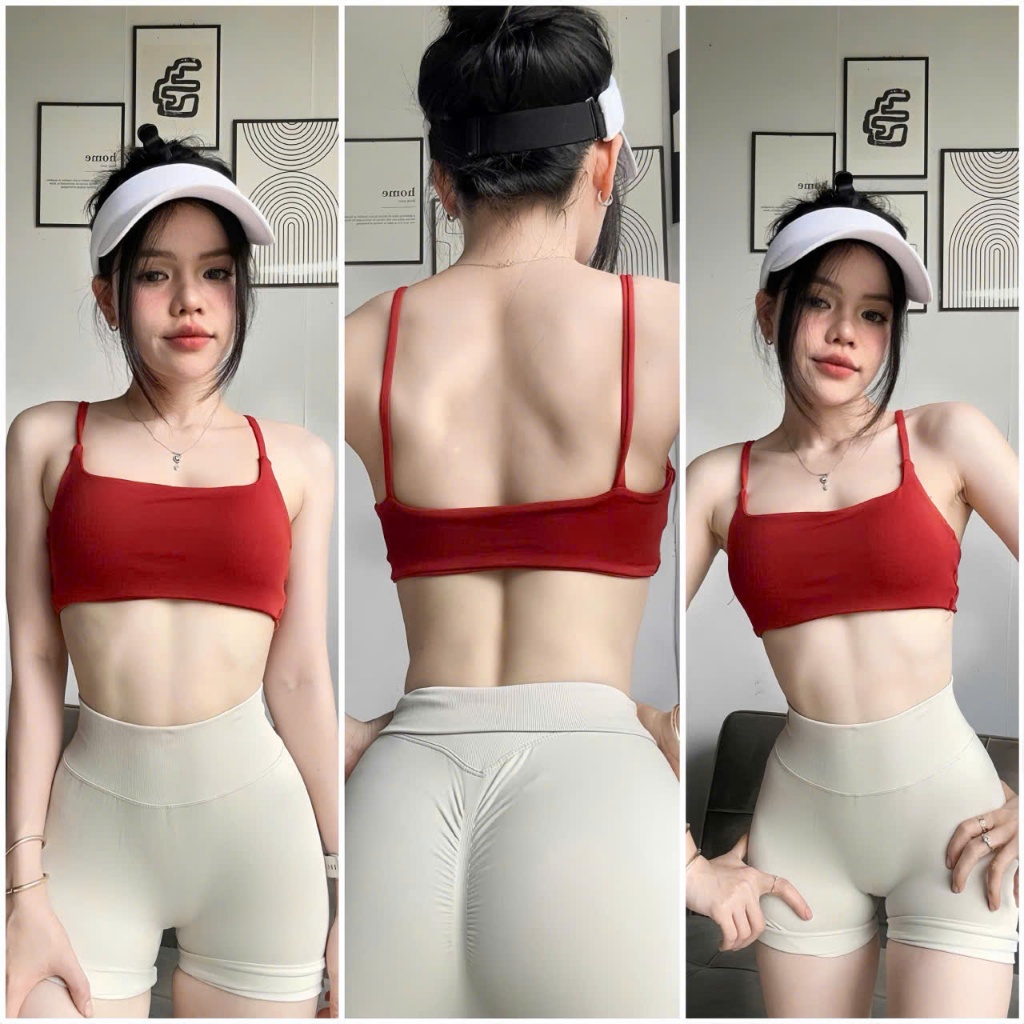 ÁO Bra HAI DÂY BASIC  chất LULU KÈM MÚT RỜI D22 Tập Gym-Yoga-Aerobic HOTHISPORT